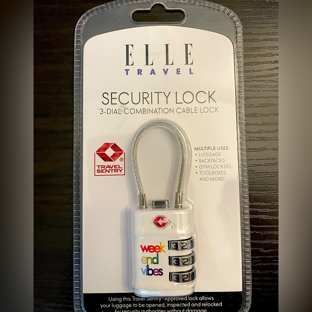 Elle Travel TSA Approved Security Lock NWT